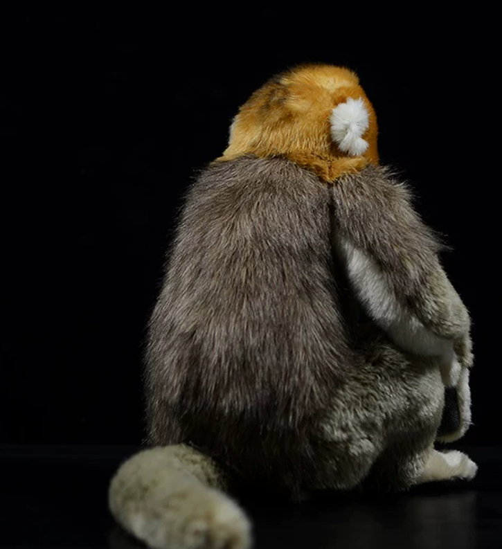 Realistic Golden Snub-nosed Monkey Plush Toy, Simulated Animal Stuffed Animal
