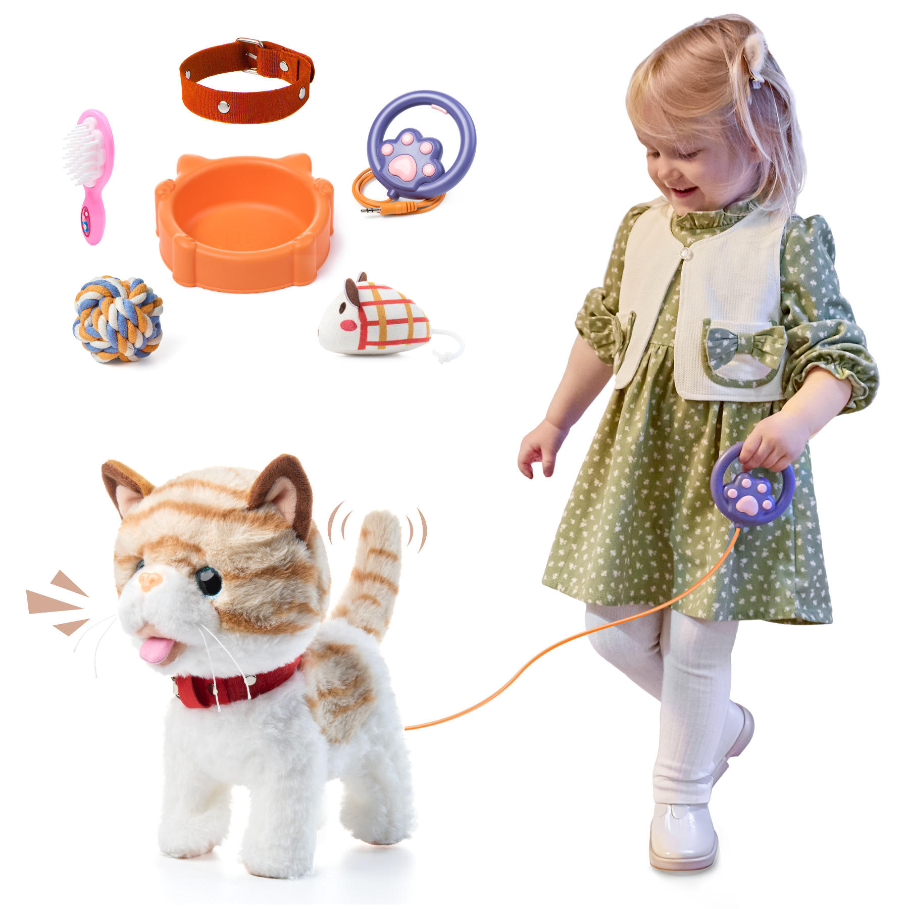 Lifelike Interactive Cat Doll  Realistic Interactive Cat Plush Toy