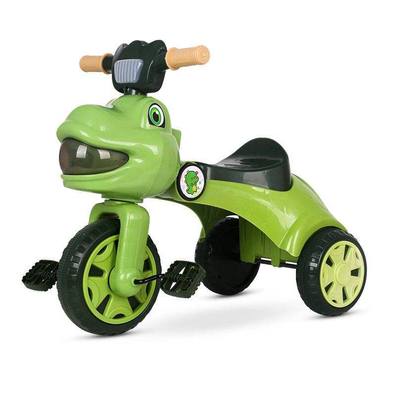 New Small Dinosaur Children's Tricycle 2 to 4 Years 3 Foldable Music Light Sliding Plastic