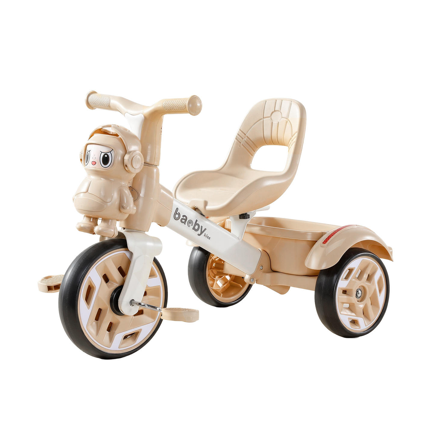 Children's Tricycle Pedal for Baby Girl Boy Metal Frame
