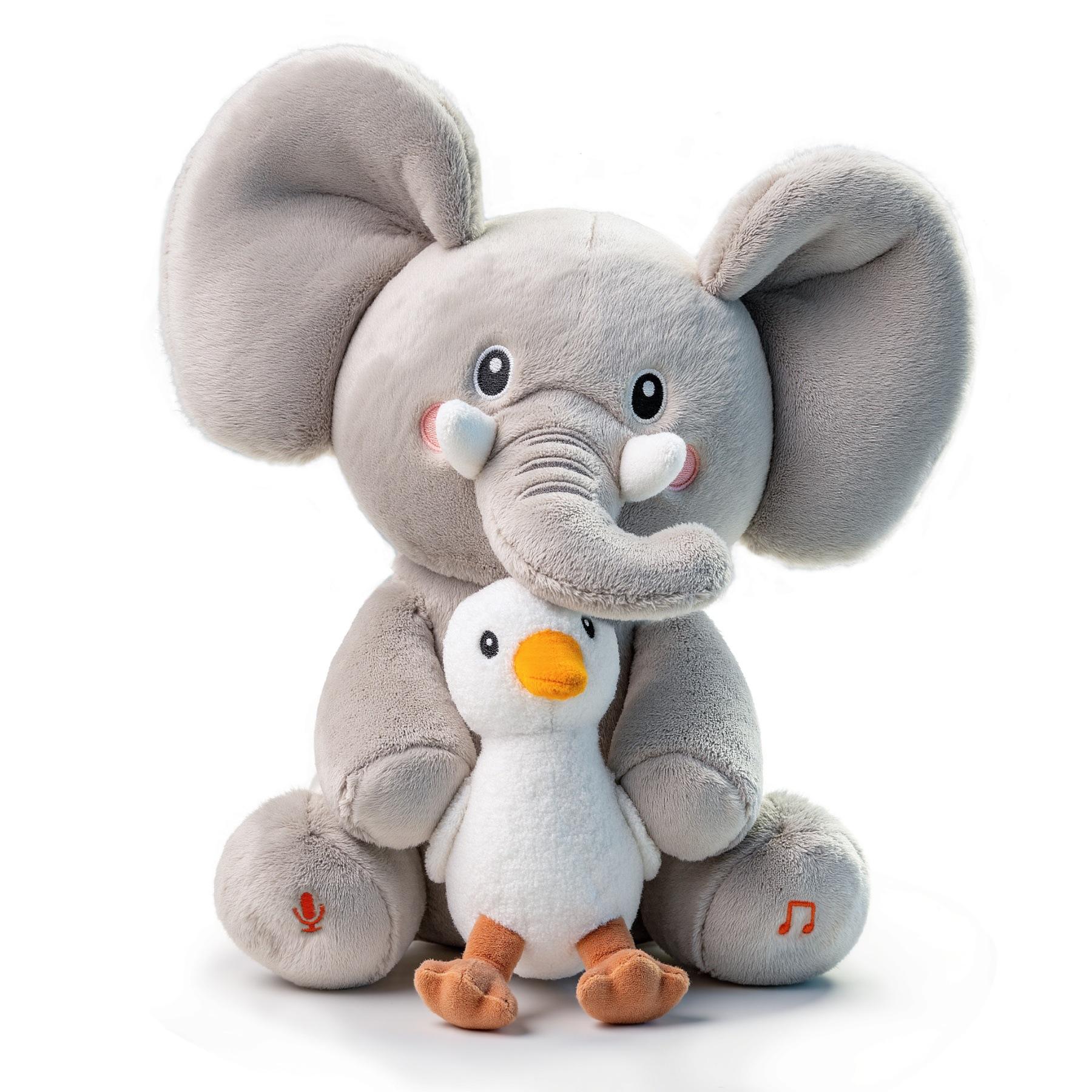 Peek-a-Boo Elephant Electric Plastic Plush Toy  Interactive Plush Elephant Doll