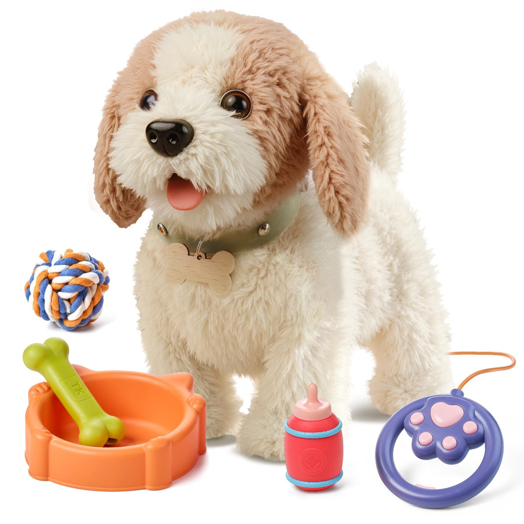 Smart AI Toy Dog, Electric Plush Robot Pet with Password Function, Realistic Simulation Model, PP Cotton Filled