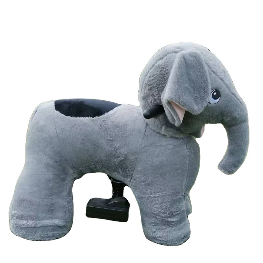 LULU Electric Animal Ride-On Plush Toy 6V with 4 Wheels CE Certified for Ages 2-13