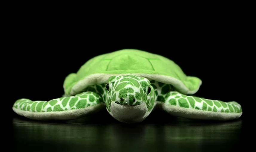 Cute Green Sea Turtle Plush Toy - Realistic Sea Turtle Stuffed Animal, Soft Ocean Creature Doll & Fun Gift