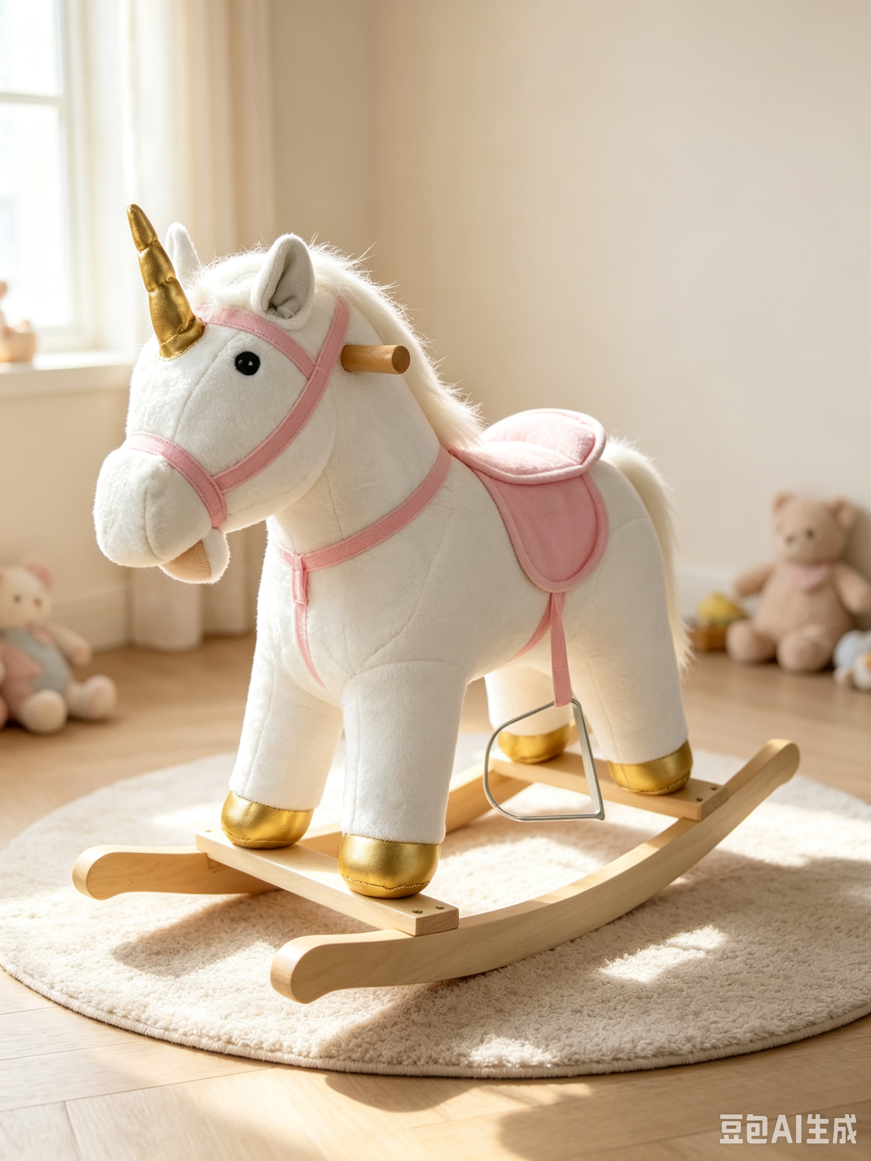 Cartoon Animal Ride on Toy Rocking Unicorn Horse a