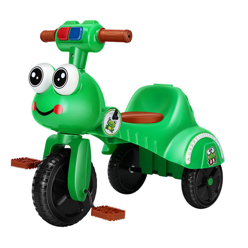 Children's Tricycle 2 to 4 Years Boys and Girls Cartoon Shape Foldable Light Music Scooter Plastic